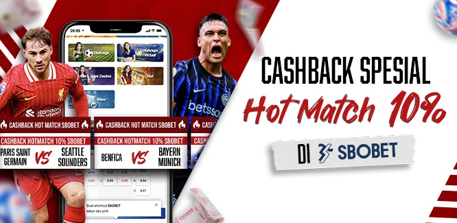 Cashback Hotmacth 10% di SBOBET